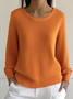 Pulls Femmes Décontracté Plain Printemps / Automne Quotidien Coupe Régulière Manches Longues Col Rond Régulier Régulier