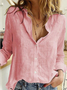 Chemises Décontracté Plain Printemps / Automne Polyester Aucune élasticité Ample Boucle Régulier T.-N.-L. pour Femmes