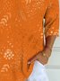 T-shirts Ethnique Plantes Printemps / Automne Polyester Micro-élasticité Quotidien Coupe Régulière Ligne T Régulier pour Femmes