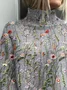 Pulls Simple Floral Printemps / Automne Micro-élasticité Quotidien Coupe Régulière Col Roulé Régulier Régulier pour Femmes