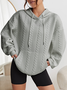 à Capuche Décontracté Plain Printemps / Automne Sweat-shirt à Capuche Poids lourd Quotidien Manches Longues Régulier Droit pour Femmes