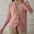 Pulls Femmes Décontracté Plain Printemps / Automne Coton Col V Micro-élasticité Coupe Régulière Trapèze Régulier
