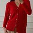 Pulls Femmes Décontracté Plain Printemps / Automne Coton Col V Micro-élasticité Coupe Régulière Trapèze Régulier