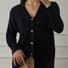 Pulls Femmes Décontracté Plain Printemps / Automne Coton Col V Micro-élasticité Coupe Régulière Trapèze Régulier