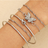 Bracelets Femmes Décontracté Floral Toutes Les Saisons Vacances Métal multicouche Bracelet
