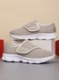 Chaussures Décontractées Femmes Décontracté Plain Toutes Les Saisons Crochet et boucle Sportif & Intérieur Talon Bas Tissu Caoutchouc Chaussures tissées à la mouche
