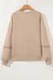 Sweat-shirts Femmes Décontracté Plain Printemps / Automne Polyester Col V Coupe Régulière Manches Longues Régulier Trapèze