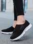 Chaussures Décontractées Femmes Décontracté Plain Toutes Les Saisons Crochet et boucle Sportif & Intérieur Talon Bas Tissu Caoutchouc Chaussures tissées à la mouche