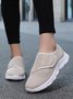Chaussures Décontractées Femmes Décontracté Plain Toutes Les Saisons Crochet et boucle Sportif & Intérieur Talon Bas Tissu Caoutchouc Chaussures tissées à la mouche