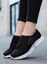 Chaussures Décontractées Femmes Décontracté Plain Toutes Les Saisons Crochet et boucle Sportif & Intérieur Talon Bas Tissu Caoutchouc Chaussures tissées à la mouche