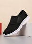 Chaussures Décontractées Femmes Décontracté Plain Toutes Les Saisons Crochet et boucle Sportif & Intérieur Talon Bas Tissu Caoutchouc Chaussures tissées à la mouche