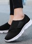 Chaussures Décontractées Femmes Décontracté Plain Toutes Les Saisons Crochet et boucle Sportif & Intérieur Talon Bas Tissu Caoutchouc Chaussures tissées à la mouche