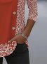 T-shirts Décontracté Printemps / Automne Petites fleurs Coton Quotidien Coupe Régulière Manches Longues Droit Régulier pour Femmes