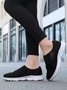 Chaussures Décontractées Femmes Décontracté Plain Toutes Les Saisons Crochet et boucle Sportif & Intérieur Talon Bas Tissu Caoutchouc Chaussures tissées à la mouche
