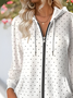 à Capuche Pois Polka Simple Hiver Polyester Sweat-shirt à Capuche Micro-élasticité Vacances Ample Droit pour Femmes
