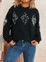 Pulls Femmes Plain Décontracté Printemps / Automne Micro-élasticité Quotidien Coupe Régulière Manches Longues Col Rond Régulier