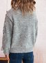 Pulls Femmes Plain Décontracté Printemps / Automne Micro-élasticité Quotidien Coupe Régulière Manches Longues Col Rond Régulier