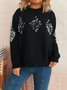 Pulls Femmes Plain Décontracté Printemps / Automne Micro-élasticité Quotidien Coupe Régulière Manches Longues Col Rond Régulier