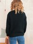 Pulls Femmes Plain Décontracté Printemps / Automne Micro-élasticité Quotidien Coupe Régulière Manches Longues Col Rond Régulier