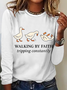 Blouses Décontracté Imprimé d'Animal Printemps / Automne Quotidien Manches Longues en Mélangé de Coton Droit Régulier Élasticité moyenne pour Femmes