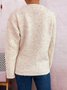 Pulls Femmes Décontracté Plain Printemps / Automne Col V Micro-élasticité Coupe Régulière Régulier Trapèze Régulier