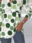 Chemises Géométrique Décontracté Printemps / Automne Polyester Aucune élasticité Quotidien Régulier Régulier Col de Chemise pour Femmes