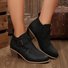 Bottes Femme Décontracté Plain Automne Quotidien Cuir Talon de Bloc PU à Enfiler Bottes classiques