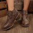 Bottes Femme Décontracté Plain Automne Quotidien Cuir Talon de Bloc PU à Enfiler Bottes classiques