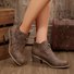 Bottes Femme Décontracté Plain Automne Quotidien Cuir Talon de Bloc PU à Enfiler Bottes classiques