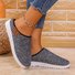 Mocassins Femmes Décontracté Bloc de Couleur Toutes Les Saisons à Talon Plat Bout Fermé flocage Caoutchouc à Enfiler Mocassins