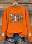 Sweat-shirts Décontracté Plantes Printemps / Automne Micro-élasticité Quotidien Coupe Régulière Manches Longues Trapèze Régulier pour Femmes