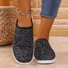 Mocassins Femmes Décontracté Bloc de Couleur Toutes Les Saisons à Talon Plat Bout Fermé flocage Caoutchouc à Enfiler Mocassins