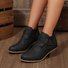 Bottes Femme Décontracté Plain Automne Quotidien Cuir Talon de Bloc PU à Enfiler Bottes classiques