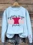 Sweat-shirts Décontracté Printemps / Automne Lettres de texte Quotidien Coupe Régulière Manches Longues Régulier Trapèze Régulier pour Femmes