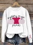Sweat-shirts Décontracté Printemps / Automne Lettres de texte Quotidien Coupe Régulière Manches Longues Régulier Trapèze Régulier pour Femmes