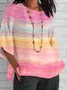 Blouses Femmes Géométrique Simple Été Polyester Quotidien Ample Demi Manche Col Châle Régulier