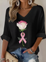 T-shirts Femmes Rue impression en 3D Printemps / Automne Polyester Micro-élasticité Quotidien Manches trois quarts Régulier Ligne T