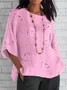 Blouses Femmes Géométrique Décontracté Été Polyester Quotidien Ample Demi Manche Régulier Régulier