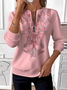 Sweat-shirts Femmes Simple Ombre Printemps / Automne Micro-élasticité Domestique Manches Longues Col Rond Régulier Droit