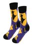Chaussettes Urbain Toutes Les Saisons Toussaint Coton Imprimé Absorber l'Humidité et Évacuer la Sueur Quotidien Toussaint Régulier pour Femmes