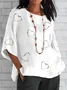 Blouses Femmes Géométrique Décontracté Été Polyester Quotidien Ample Demi Manche Régulier Régulier