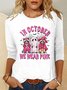 T-shirts Femmes Décontracté Imprimé d'Animal Printemps / Automne Micro-élasticité Manches Longues Col Rond Régulier Trapèze Régulier