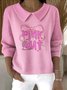 Pulls Femmes Décontracté Floral Printemps / Automne Coton Quotidien Coupe Régulière Col Châle Régulier Trapèze