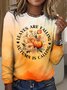 T-shirts Femmes Décontracté Ombre Printemps / Automne Coton Micro-élasticité Manches Longues Col Rond Régulier Trapèze