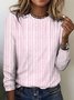 T-shirts Géométrique Décontracté Printemps / Automne Micro-élasticité Quotidien Coupe Régulière Col Rond Trapèze Régulier pour Femmes