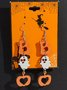 Boucles d'Oreilles Sexy Dessin Animé Toutes Les Saisons Panneau Sortie Toussaint Pendre en Bois pour Femmes