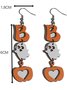 Boucles d'Oreilles Sexy Dessin Animé Toutes Les Saisons Panneau Sortie Toussaint Pendre en Bois pour Femmes