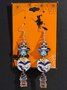 Boucles d'Oreilles Sexy Dessin Animé Toutes Les Saisons Panneau Sortie Toussaint Pendre en Bois pour Femmes