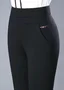 Pantalons De Yoga Simple Plain Toutes Les Saisons Polyester Faire la navette Pantalon droit Long Régulier Élasticité moyenne pour Femmes