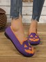 Chaussures à Tige Basse Géométrique Décontracté Toutes Les Saisons Vacances à Talon Plat Toile Caoutchouc à Enfiler Chaussures à Tige Basse pour Femmes